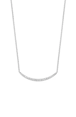 Bony Levy Curved Diamond Bar Pendant Necklace in 18K White Gold at Nordstrom