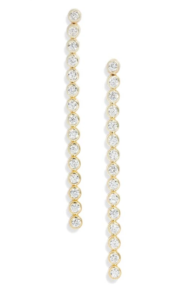 SHYMI Round Bezel Set Drop Earrings in Gold at Nordstrom