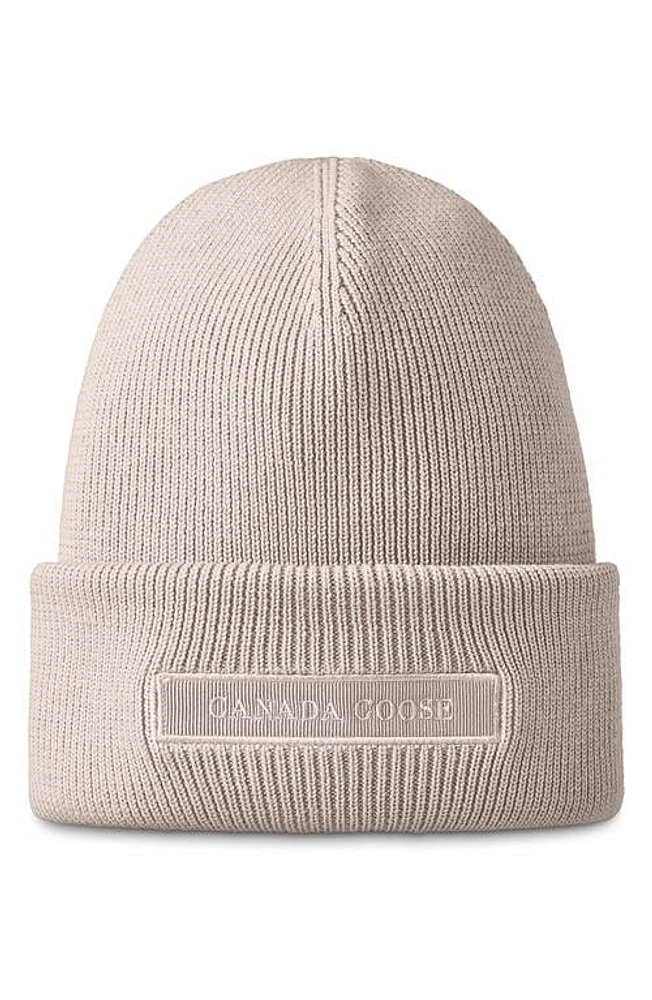 Canada Goose Tonal Emblem Beanie in Lucent Rose at Nordstrom