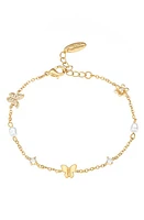 Ettika Butterfly Station Bracelet in Gold at Nordstrom