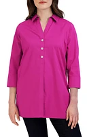 Foxcroft Pamela Stretch Button-Up Tunic at Nordstrom,