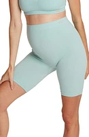 Cache Coeur Zoe Rib Maternity Shorts Turquoise at Nordstrom,