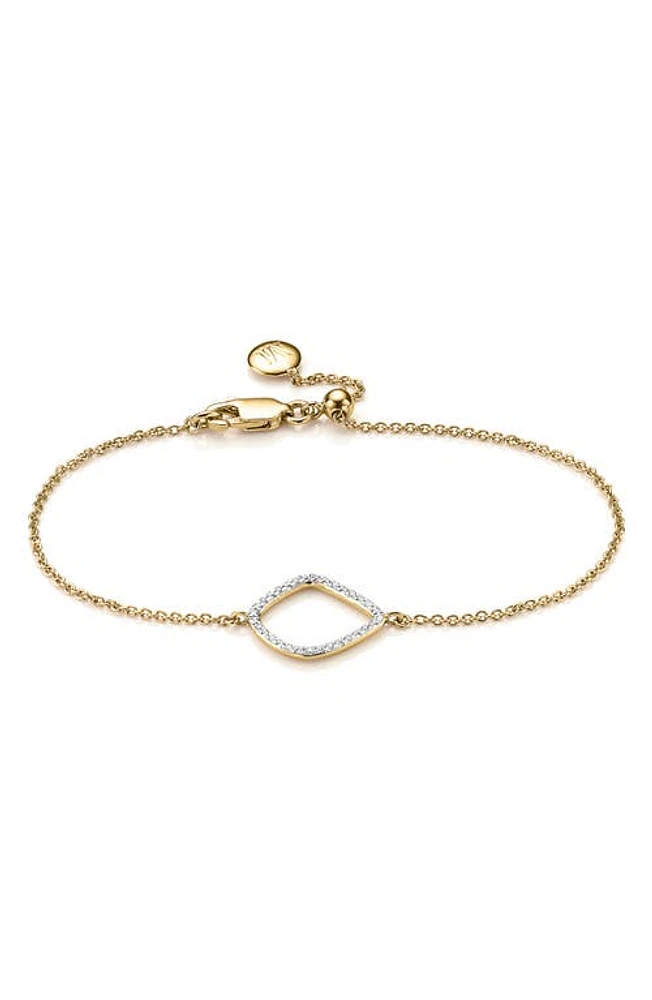 Monica Vinader Riva Kite Adjustable Diamond Bracelet in Gold at Nordstrom