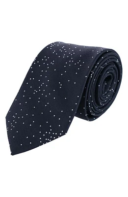 Trafalgar Dot Pattern Silk Blend Tie in Black at Nordstrom