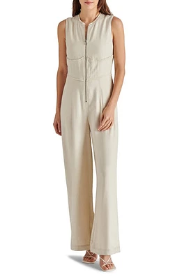 Steve Madden Ashtyn Zip Jumpsuit Natural Beige at Nordstrom,