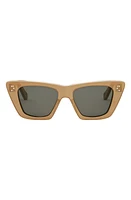 CELINE 54mm Cat Eye Sunglasses in Beige/Other /Smoke at Nordstrom