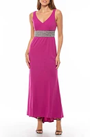 Marina Bead Waist Detail Sleeveless Gown at Nordstrom,