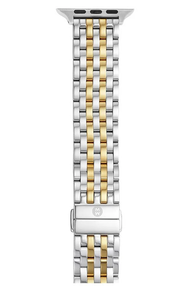 MICHELE 20mm Apple Watch Bracelet Watchband in Silver/gold at Nordstrom