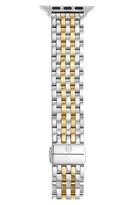 MICHELE 20mm Apple Watch Bracelet Watchband in Silver/gold at Nordstrom