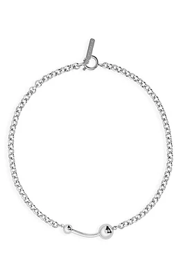 Justine Clenquet Connie Necklace in Palladium at Nordstrom