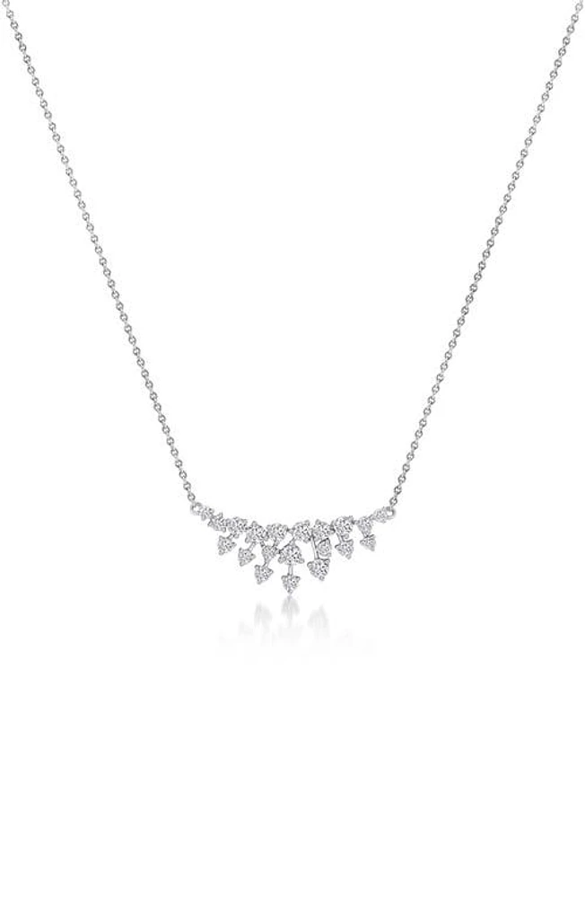 Hueb Luminus Diamond Bar Pendant Necklace in White Gold at Nordstrom, Size 18