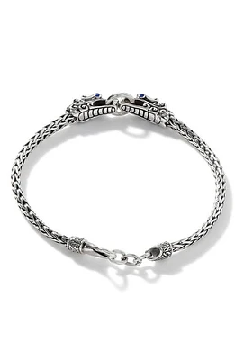 John Hardy Legends Naga Blue Sapphire Station Bracelet in Silver at Nordstrom