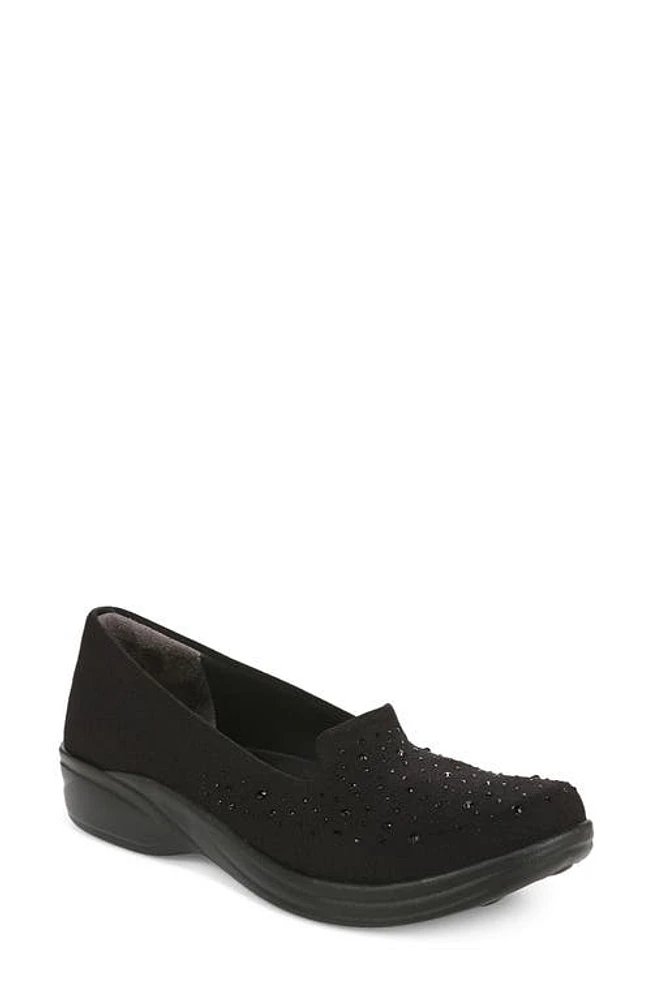 BZees Poppyseed 3 Rhinestone Slip-On Sneaker Black at Nordstrom,