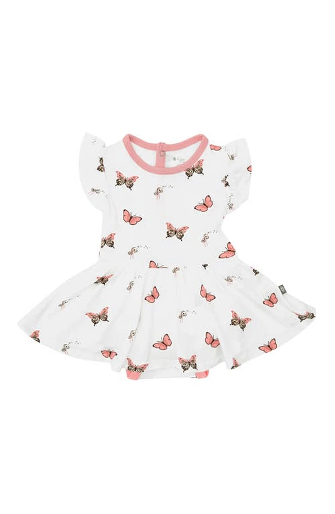 Kyte BABY Ruffle Skirted Bodysuit in Butterfly at Nordstrom