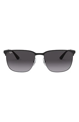 Ray-Ban 59mm Gradient Square Sunglasses in Silver/Black/Grey Gradient at Nordstrom