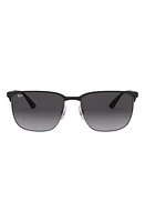 Ray-Ban 59mm Gradient Square Sunglasses in Silver/Black/Grey Gradient at Nordstrom