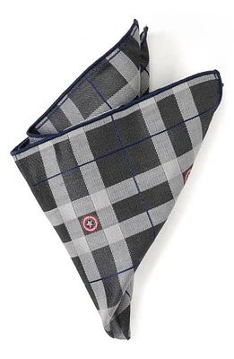 Cufflinks, Inc. Marvel Captain America Plaid Silk Pocket Square in Gray at Nordstrom