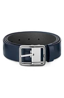 Montblanc Reversible Leather Belt in Blue at Nordstrom