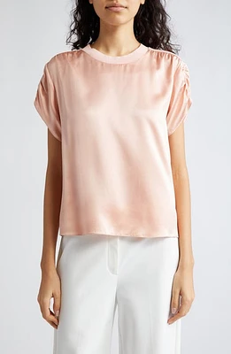 Cinq à Sept Lorainne Silk Top Coral Pink at Nordstrom,