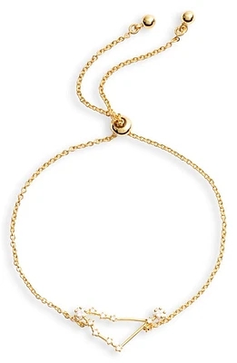 Sterling Forever Zodiac Bracelet in Gold Capricorn at Nordstrom