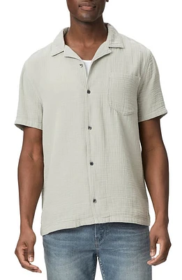 PAIGE Ellerton Gauze Camp Shirt Zen River at Nordstrom,