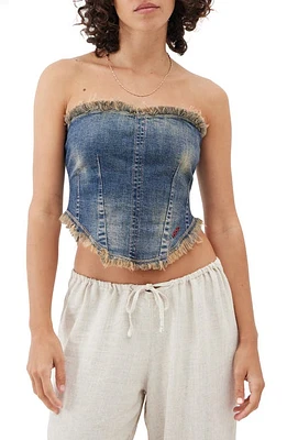 BDG Urban Outfitters Denim Corset Top Mid Vintage at Nordstrom,