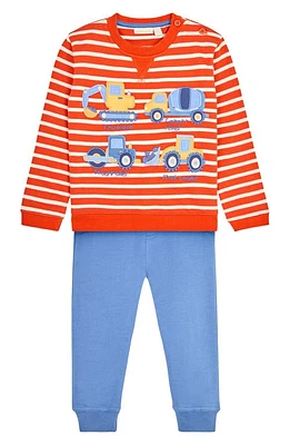 JOJO MAMAN BEBE Transport Appliqué Sweatshirt & Leggings Set Rust at Nordstrom,