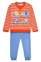 JOJO MAMAN BEBE Transport Appliqué Sweatshirt & Leggings Set Rust at Nordstrom,