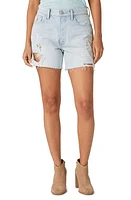 Lucky Brand '90s Embroidered High Waist Cutoff Midi Denim Shorts in Island Hopper at Nordstrom, Size 27