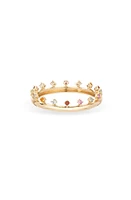 Adina Reyter Gemstone Tiara Eternity Ring in Yellow Gold at Nordstrom, Size 6