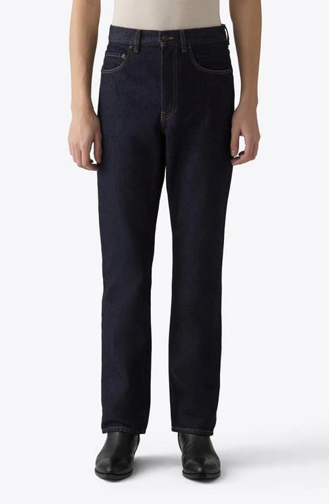 BLK DNM 55 Relaxed Organic Cotton Straight Leg Jeans Blue Rinse at Nordstrom