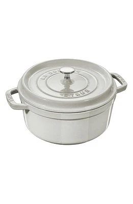 Staub 5.5-Quart Enameled Cast Iron Dutch Oven in White Truffle at Nordstrom