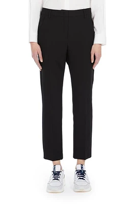 Weekend Max Mara Rana Stretch Canvas Straight Leg Pants Black at Nordstrom,