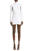 LaQuan Smith Long Sleeve Sequin Minidress in White at Nordstrom, Size X-Large