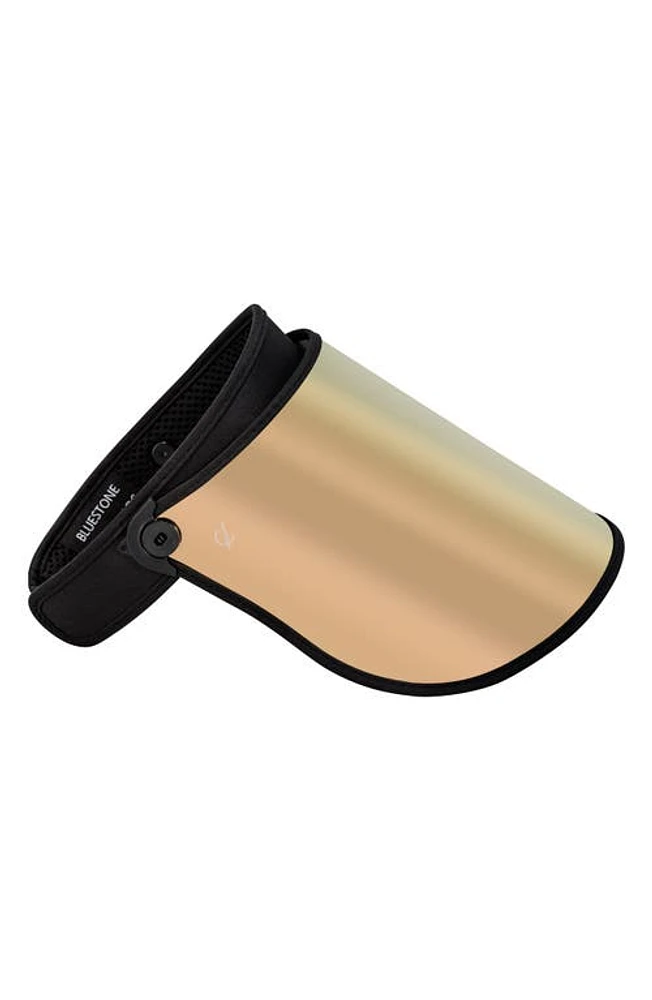 Bluestone Sunshields Full Lux Visor in Black/Rose Gold Champagne at Nordstrom