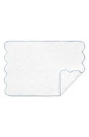 Matouk Cairo Scallop Trim Cotton Quilted Bath Mat in Light Blue at Nordstrom