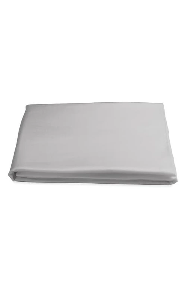 Matouk Nocturne 600 Thread Count Fitted Sheet in Silver at Nordstrom