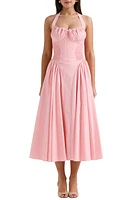 HOUSE OF CB Adabella Floral Pleated Halter Sundress at Nordstrom,