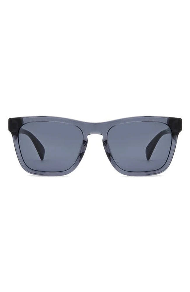 rag & bone 54mm Rectangular Sunglasses in Dark Grey/Grey at Nordstrom