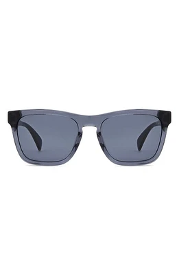 rag & bone 54mm Rectangular Sunglasses in Dark Grey/Grey at Nordstrom