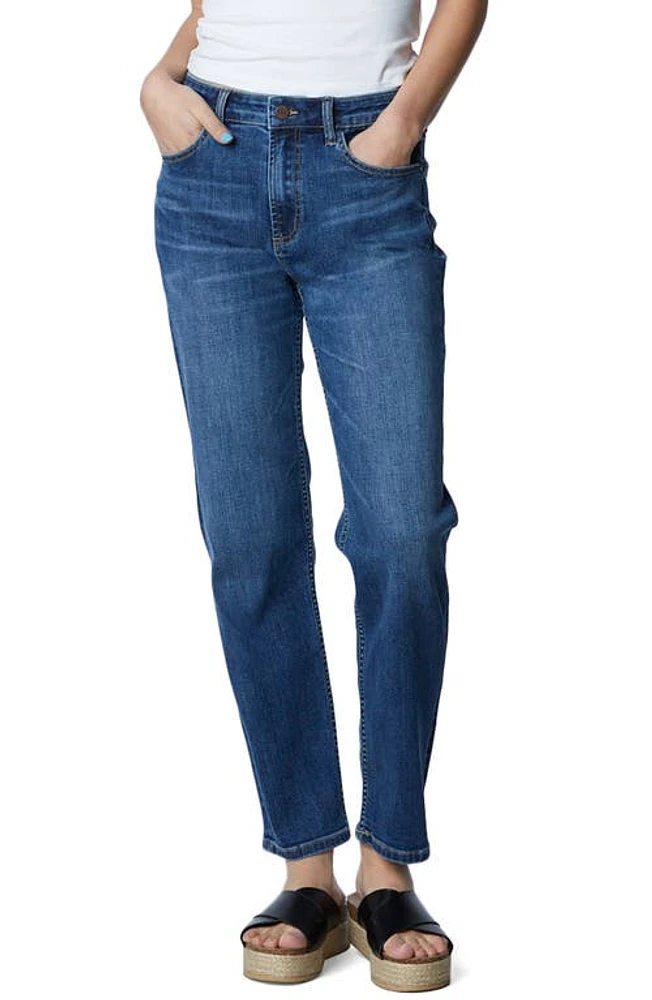 HINT OF BLU Clever High Waist Slim Straight Leg Jeans Myra Blue at Nordstrom,