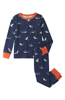 Hatley Kids' Shark Fitted Two-Piece Organic Cotton Pajamas Blue at Nordstrom,