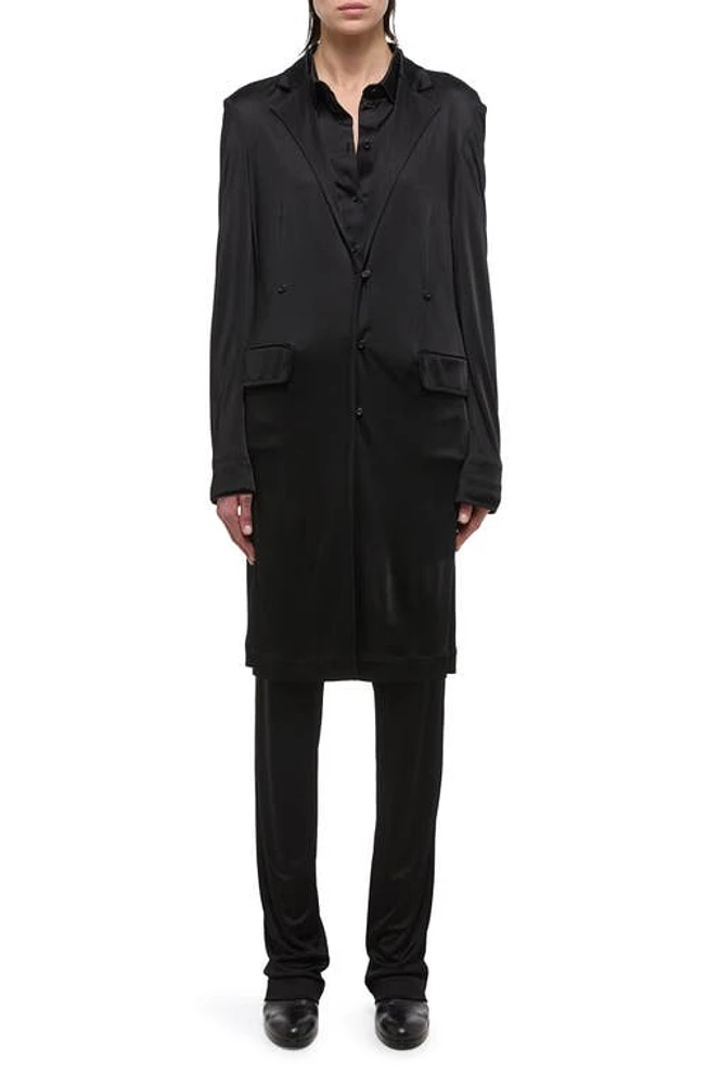 Helmut Lang Long Fluid Jacket Black at Nordstrom,