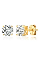 Crislu Cubic Zirconia Stud Earrings in 18Kt Yellow Gold at Nordstrom