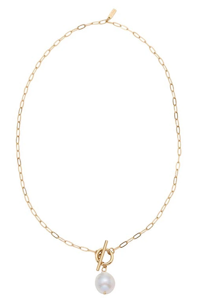 st. Moran Baroque Freshwater Pearl Pendant Necklace in White at Nordstrom