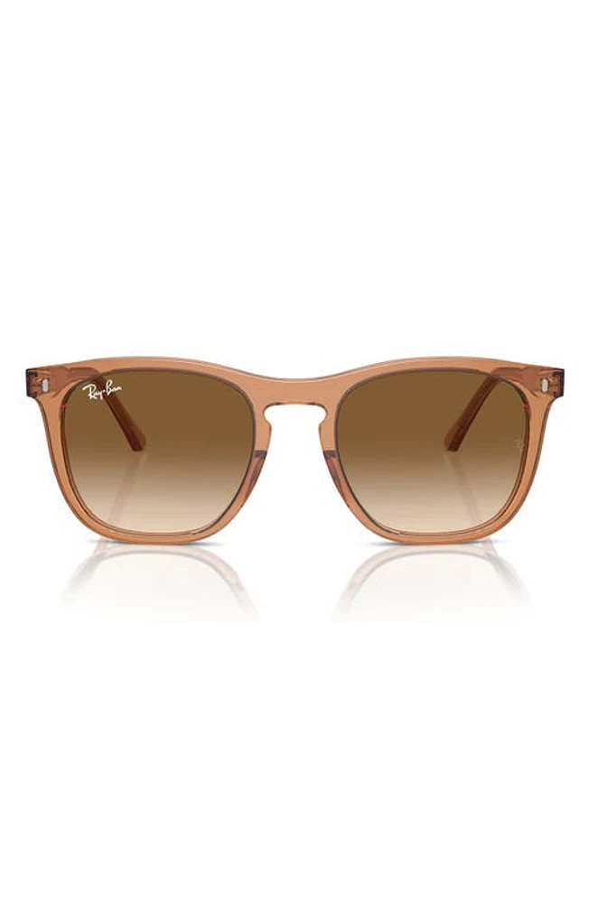 Ray-Ban 53mm Gradient Square Sunglasses in Blush Transparent at Nordstrom