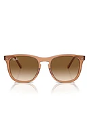 Ray-Ban 53mm Gradient Square Sunglasses in Blush Transparent at Nordstrom