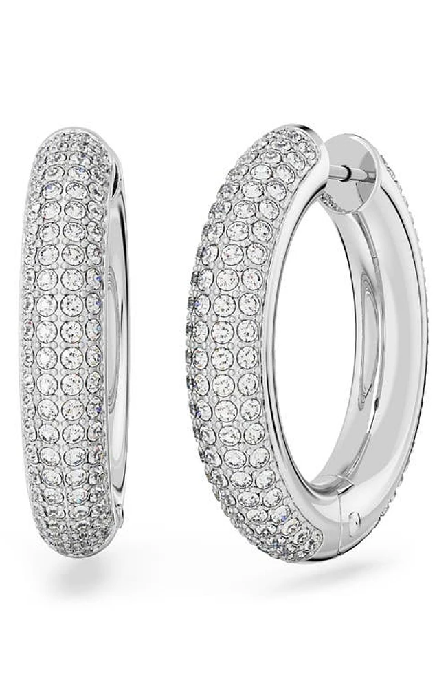 Swarovski Dextera Crystal Hoop Earrings in Silver at Nordstrom