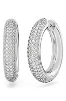 Swarovski Dextera Crystal Hoop Earrings in Silver at Nordstrom