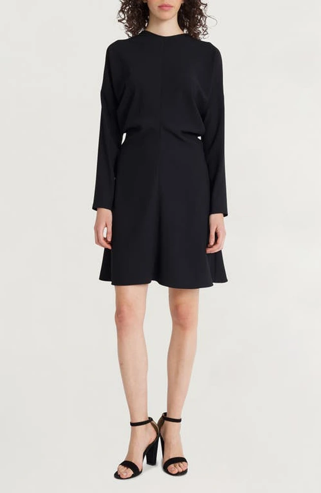 Luxely Long Sleeve Fit & Flare Dress Black at Nordstrom,